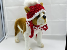 Load image into Gallery viewer, Red and White Hat and Scarf Set