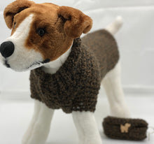 Load image into Gallery viewer, Brown and Black Sweater w/matching Poo Bag Holder