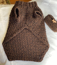 Load image into Gallery viewer, Brown and Black Sweater w/matching Poo Bag Holder