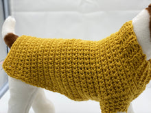 Load image into Gallery viewer, Beautiful Mustard Dog Sweater with Matching Poo Bag Holder