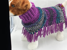 Load image into Gallery viewer, Purple Dog Poncho/Sweater
