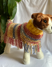 Load image into Gallery viewer, Blue and Red Dog Poncho/Sweater