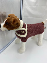 Load image into Gallery viewer, Red Brick Tweed Dog Sweater with Matching Scarf