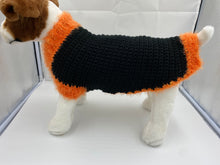 Load image into Gallery viewer, Orange and Black Halloween Dog Sweater