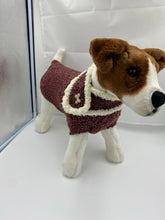 Load image into Gallery viewer, Red Brick Tweed Dog Sweater with Matching Scarf