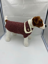 Load image into Gallery viewer, Red Brick Tweed Dog Sweater with Matching Scarf