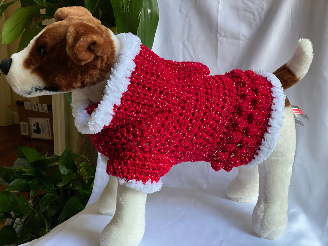 Christmas Dog Sweater with Hood