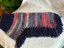 Load image into Gallery viewer, Blue and Red Dog Poncho/Sweater
