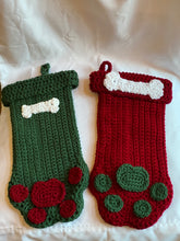 Load image into Gallery viewer, Large Red or Green Christmas Stocking
