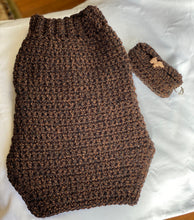 Load image into Gallery viewer, Brown and Black Sweater w/matching Poo Bag Holder
