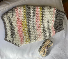 Load image into Gallery viewer, Gray, Pink and Yellow Sweater
