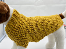 Load image into Gallery viewer, Beautiful Mustard Dog Sweater with Matching Poo Bag Holder
