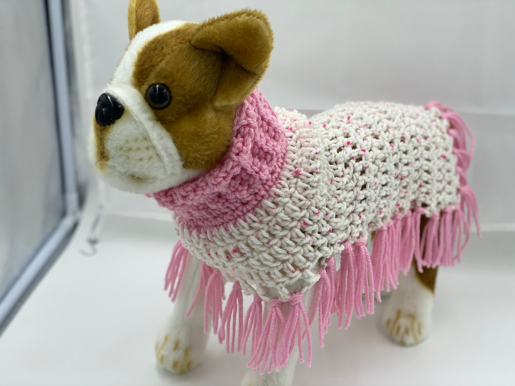 Pink and White Polka Dot Poncho