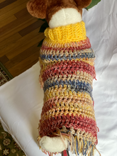 Load image into Gallery viewer, Blue and Red Dog Poncho/Sweater
