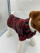 Load image into Gallery viewer, Red and Black Plaid Dog Sweater
