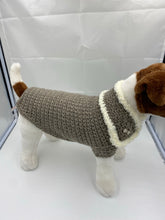 Load image into Gallery viewer, Chocolate Tweed Dog Sweater with Matching Scarf
