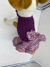 Load image into Gallery viewer, Summer Purple Halter Dog Dress

