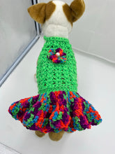 Load image into Gallery viewer, Reflective Neon Summer Halter Dog Dress
