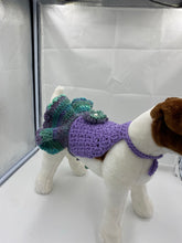 Load image into Gallery viewer, Purple and Teal Summer Halter Dog Dress
