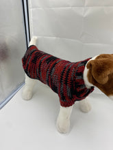 Load image into Gallery viewer, Red and Black Plaid Dog Sweater

