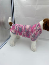 Load image into Gallery viewer, Pink and Gray Plaid Dog Sweater
