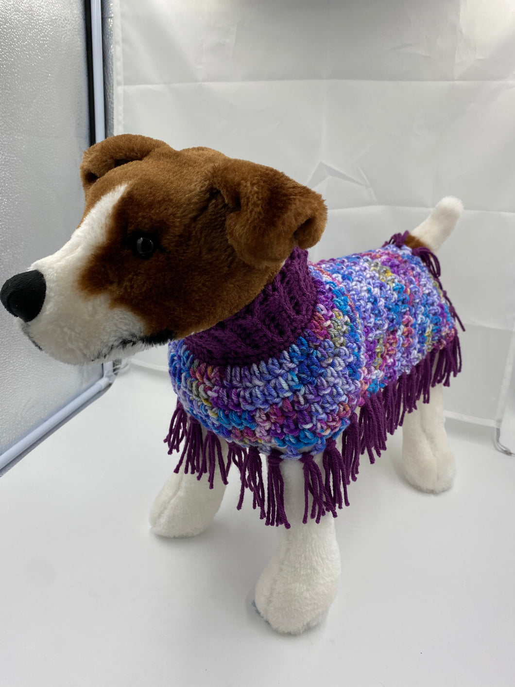 Spring Purple Dog Poncho