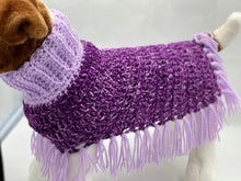 Load image into Gallery viewer, Violet Purple Dog Poncho/Sweater
