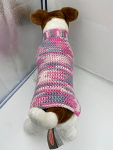Load image into Gallery viewer, Pink and Gray Plaid Dog Sweater

